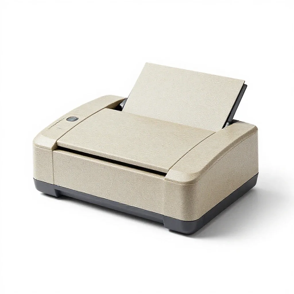 Label printer isolated on a white background