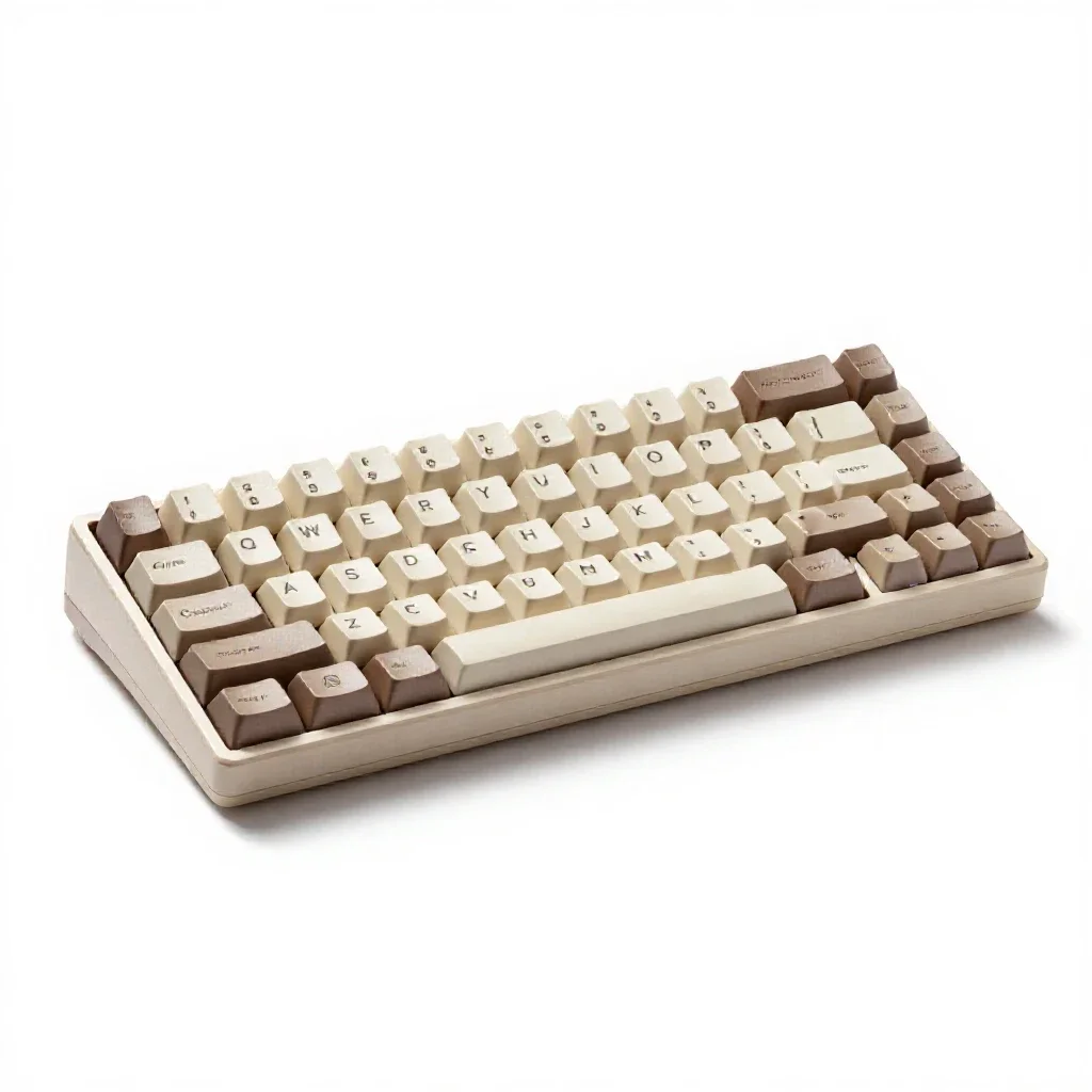 Mechanical keyboard isolated on a white background