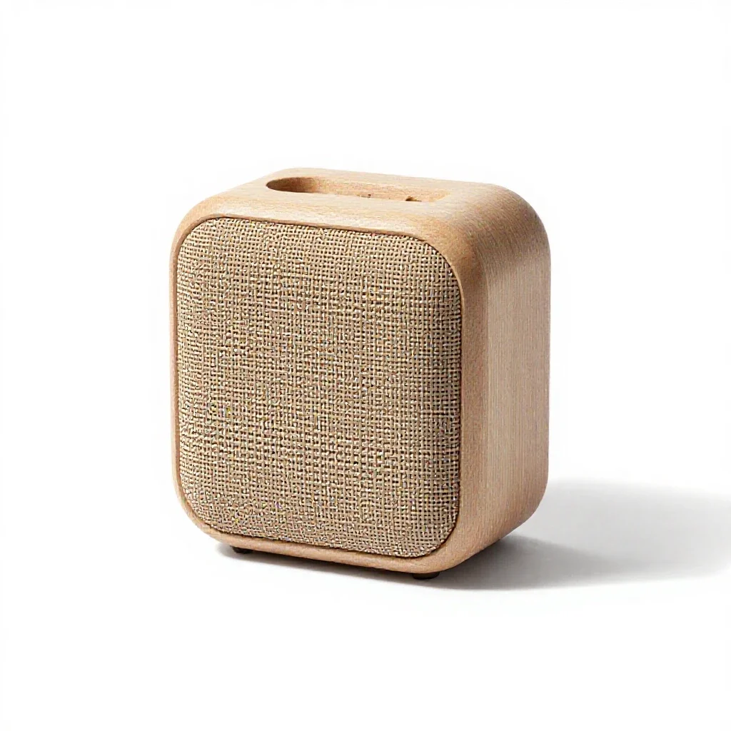 Portable bluetooth speaker isolated on a white background