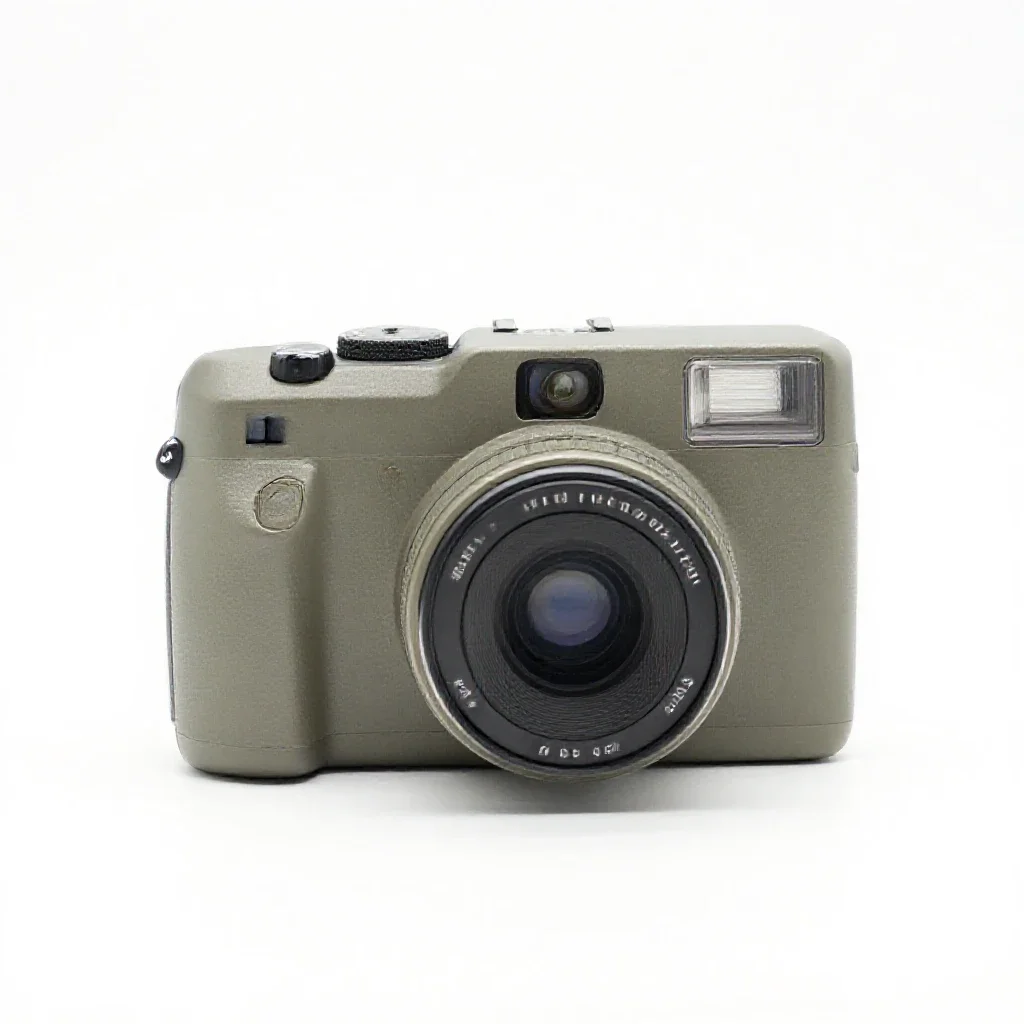 Instant film camera isolated on a white background