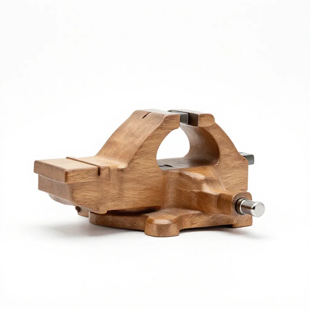 Benchtop vise isolated on a white background