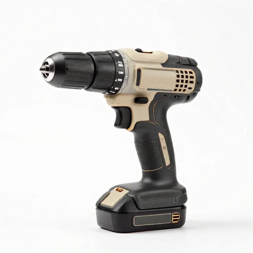 Cordless power drill isolated on a white background