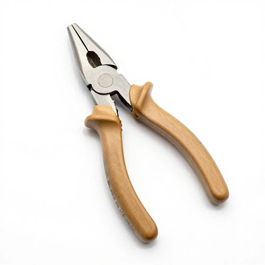 Pair of locking pliers isolated on a white background