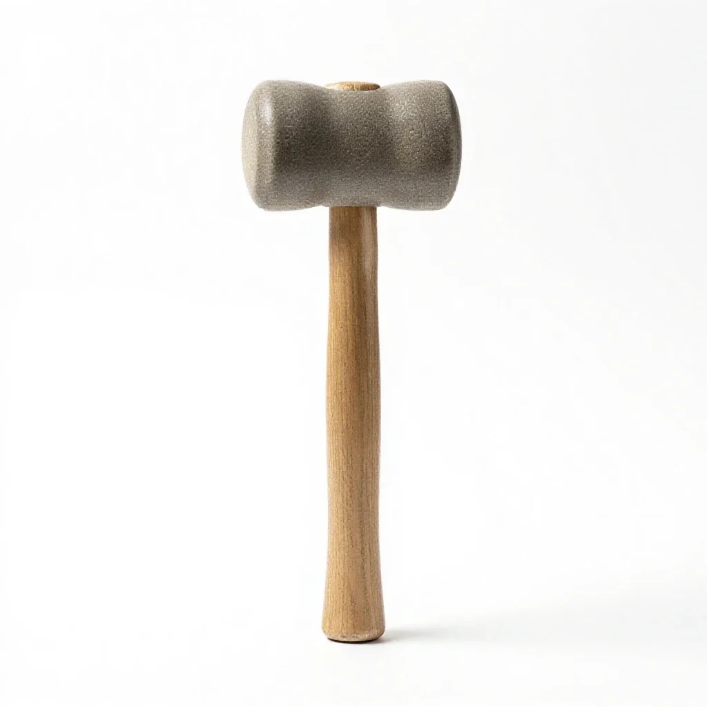 Rubber mallet isolated on a white background