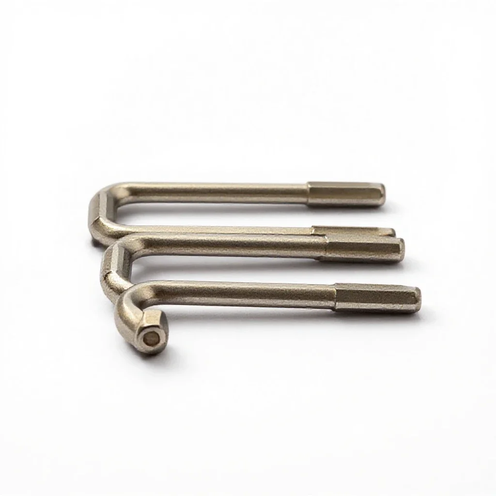 Set of allen keys isolated on a white background