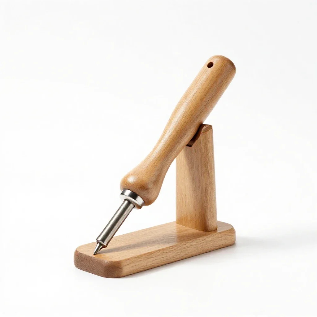 Soldering iron with a stand isolated on a white background