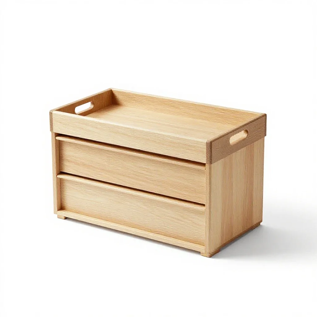Toolbox with a cantilever tray isolated on a white background
