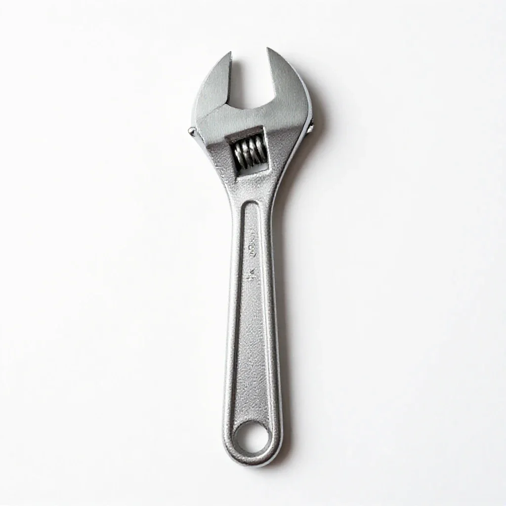 Adjustable wrench isolated on a white background