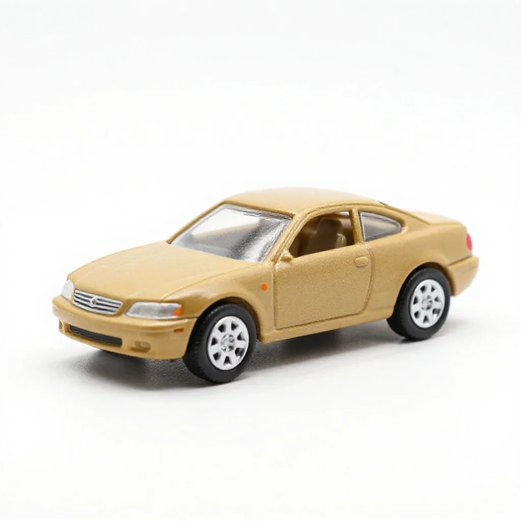 Die-cast toy car isolated on a white background