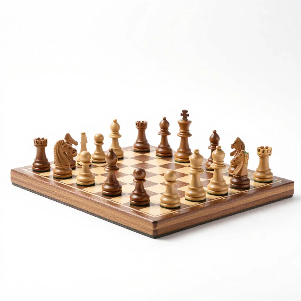 Full chess set isolated on a white background