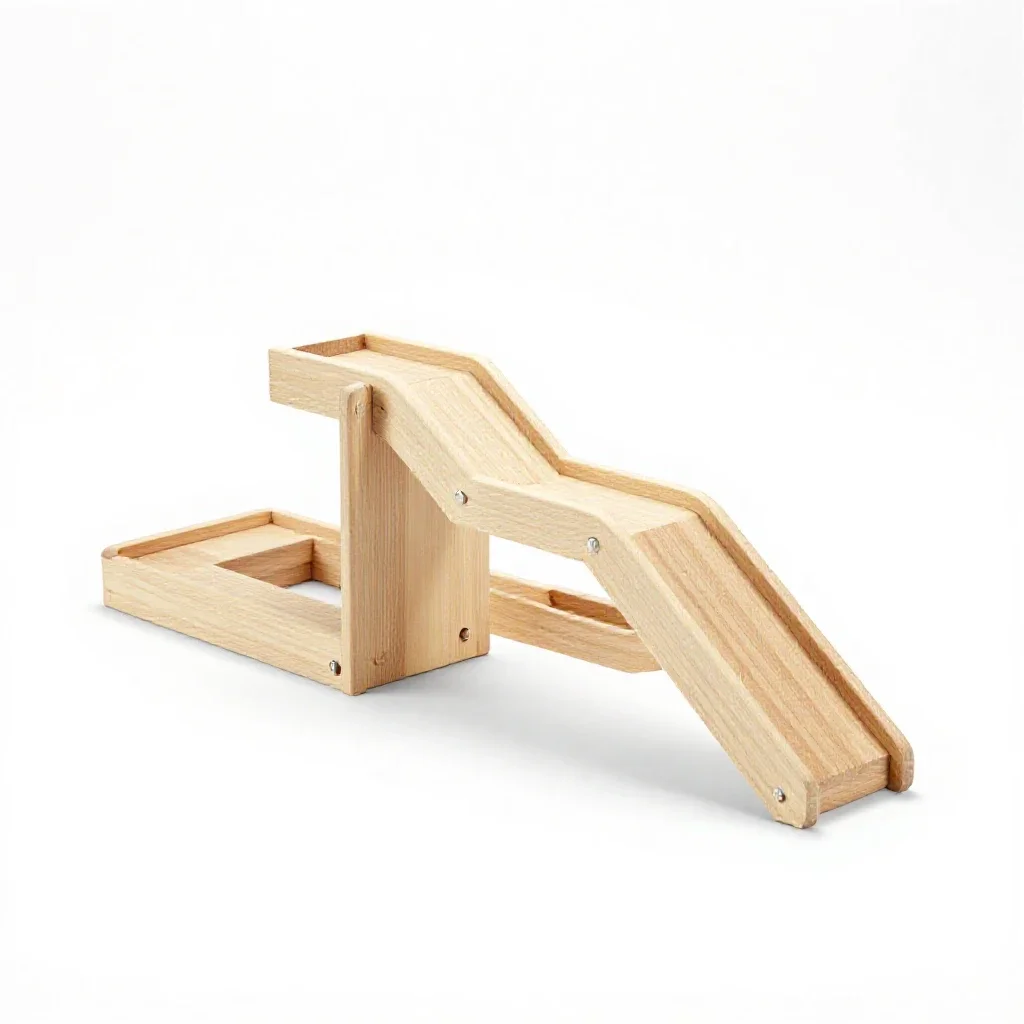 Marble run kit isolated on a white background