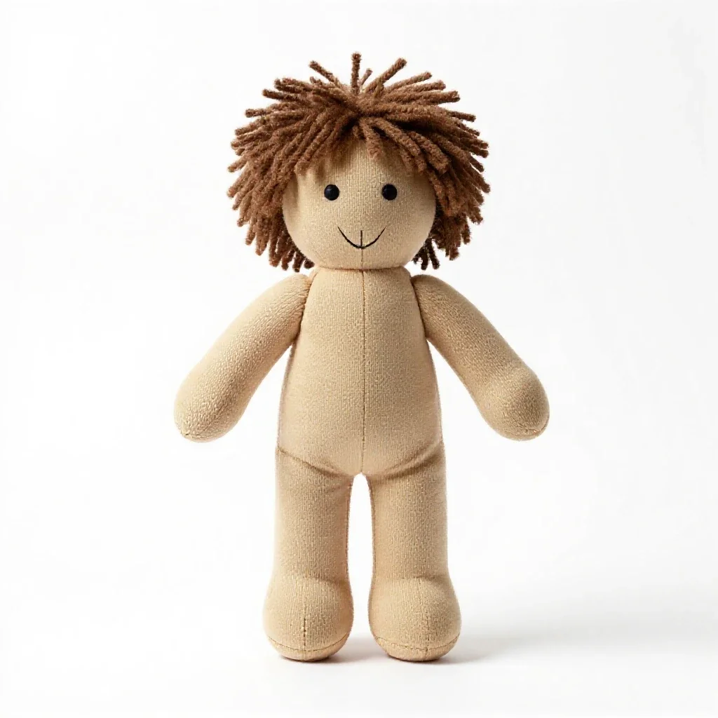 Rag doll isolated on a white background