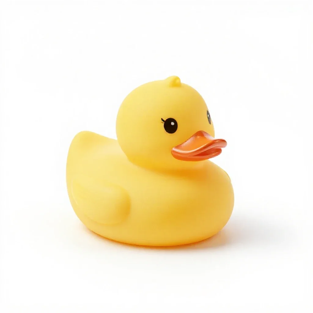 Rubber duck isolated on a white background
