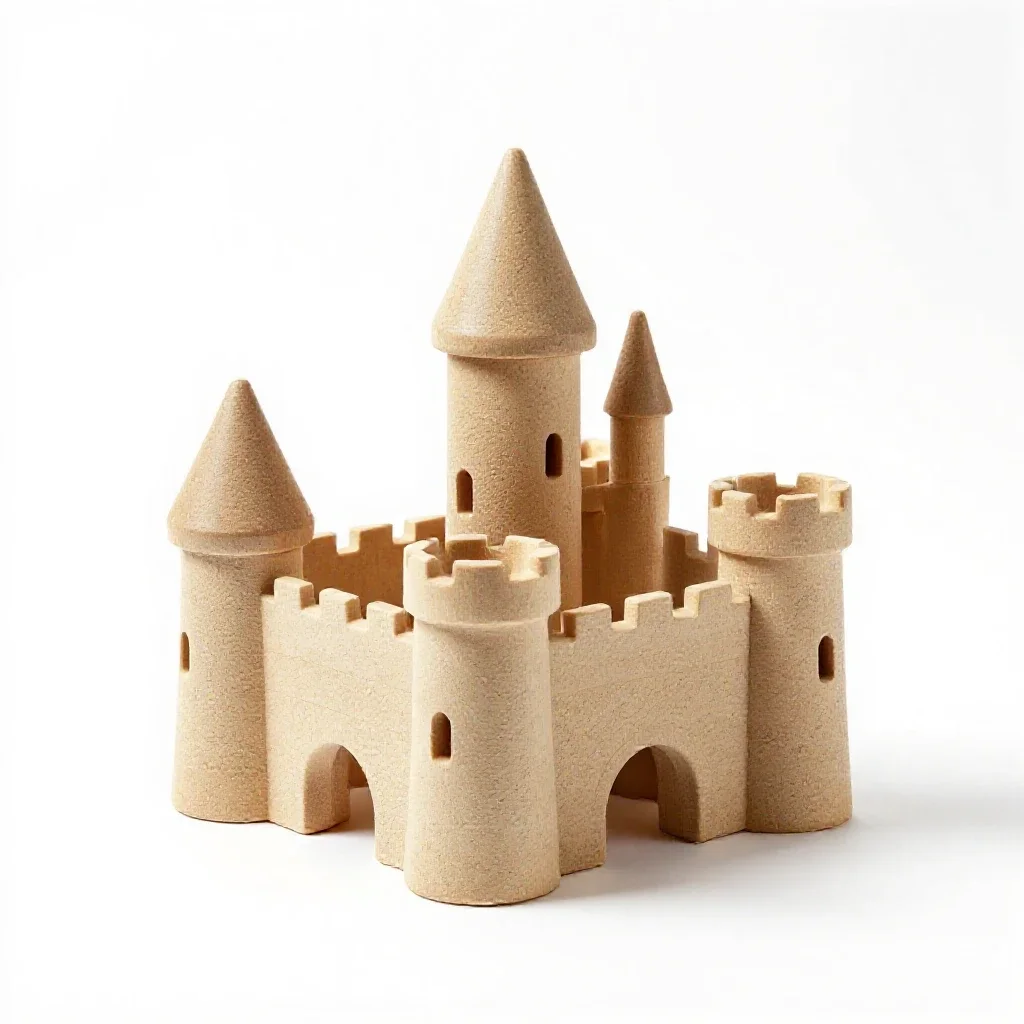Toy castle isolated on a white background