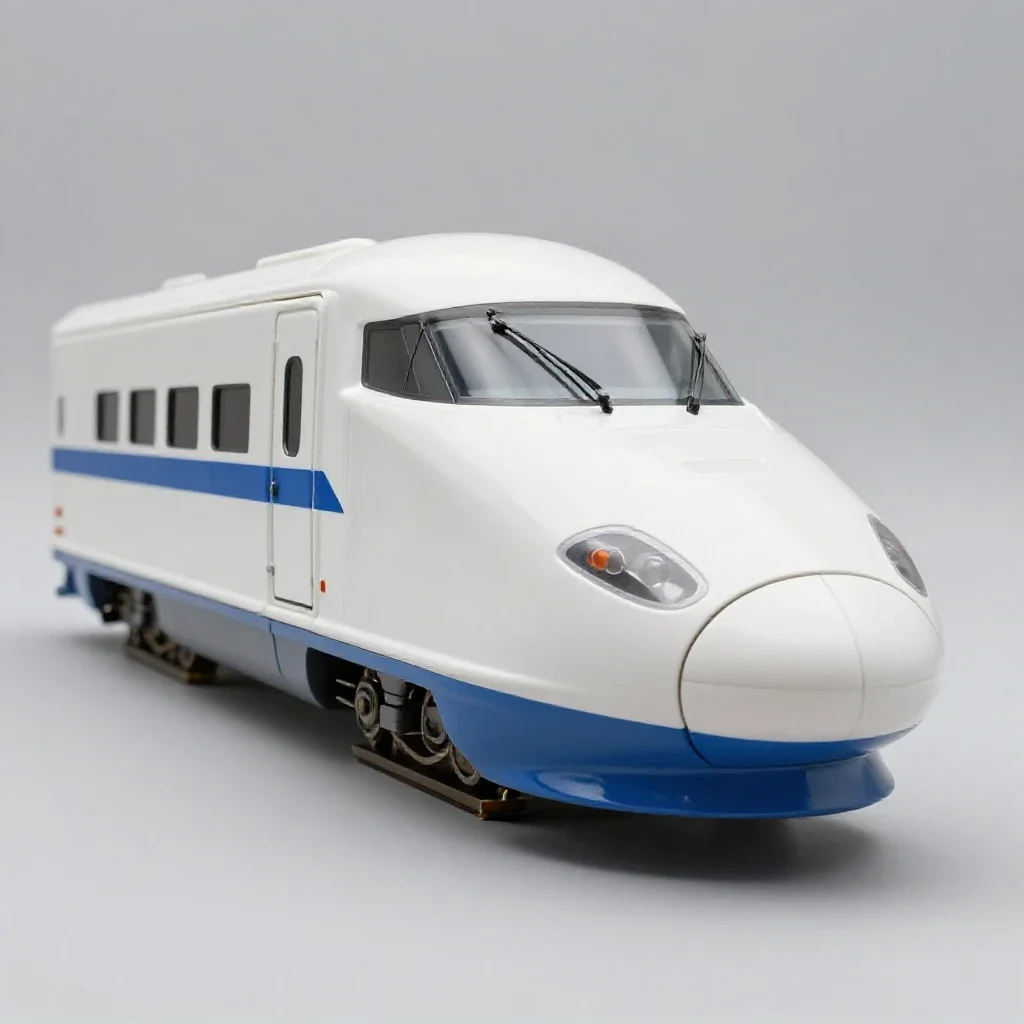 Bullet train nose car isolated on a white background