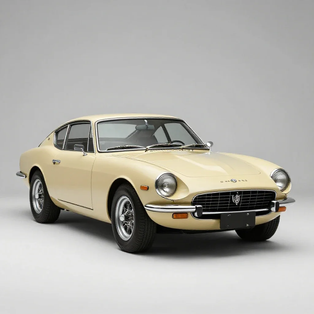 Classic sports coupe isolated on a white background
