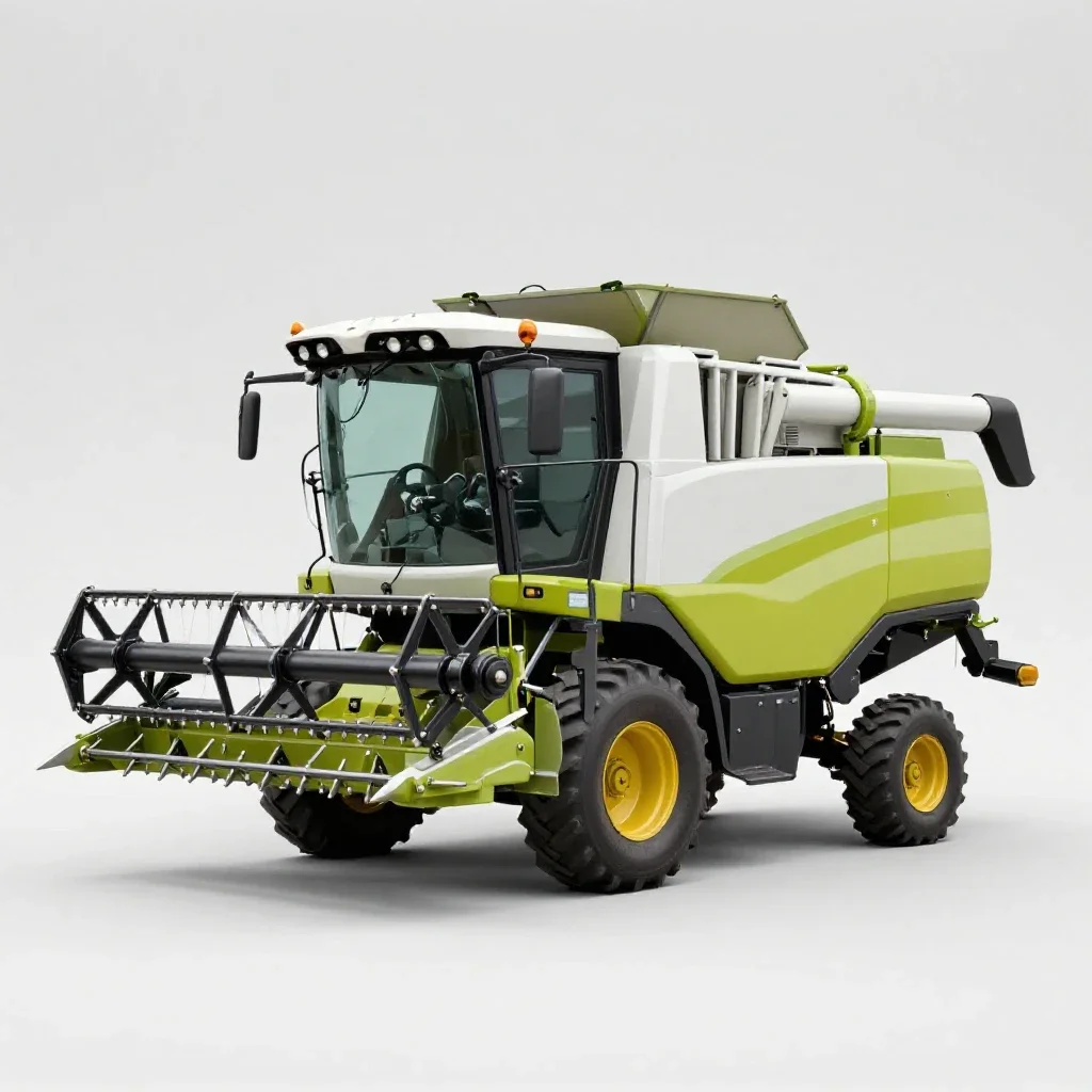Combine harvester isolated on a white background
