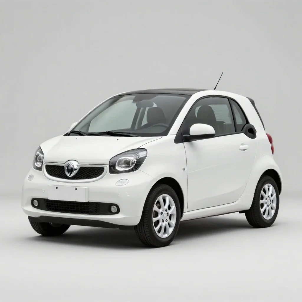 Compact city car isolated on a white background