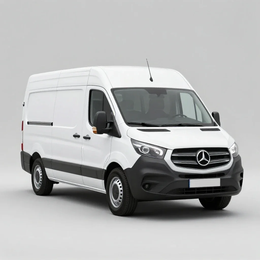Delivery van isolated on a white background