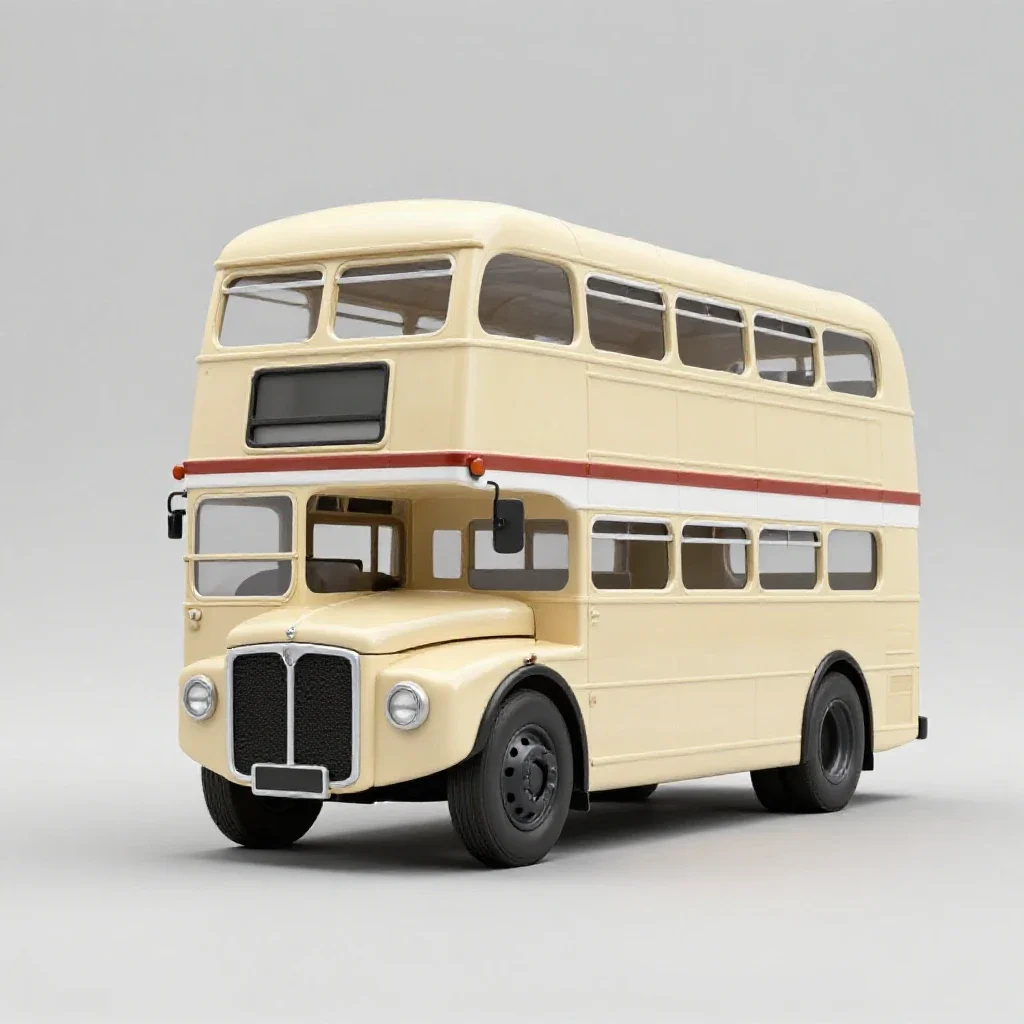 Double decker bus isolated on a white background