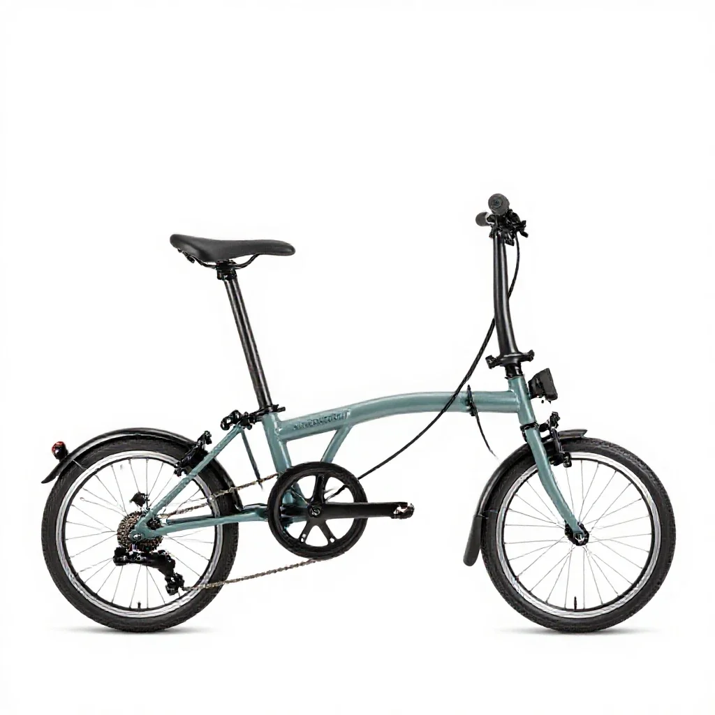Folding bicycle isolated on a white background