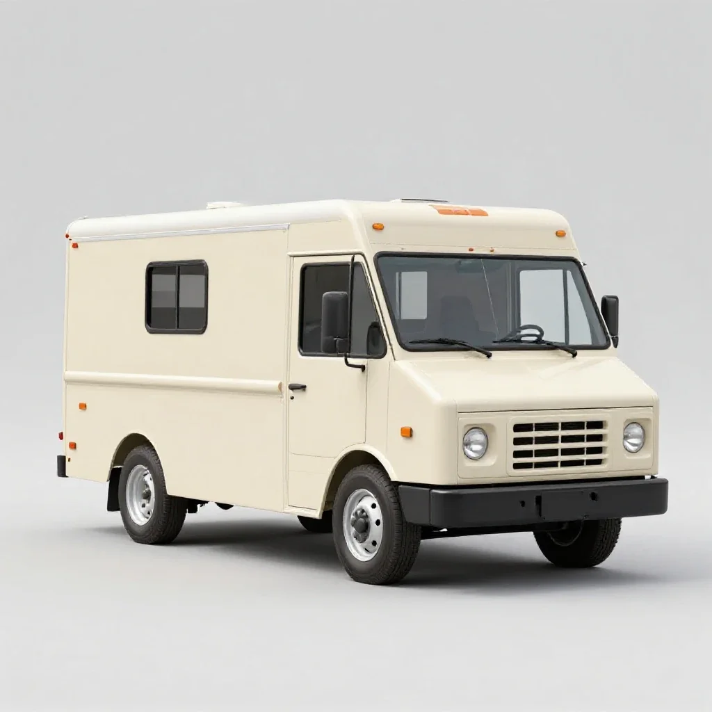 Food truck isolated on a white background