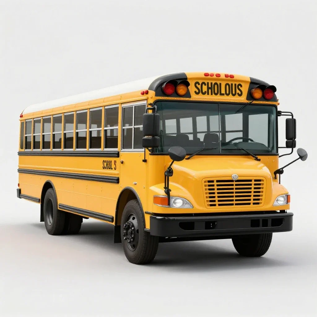 School bus isolated on a white background