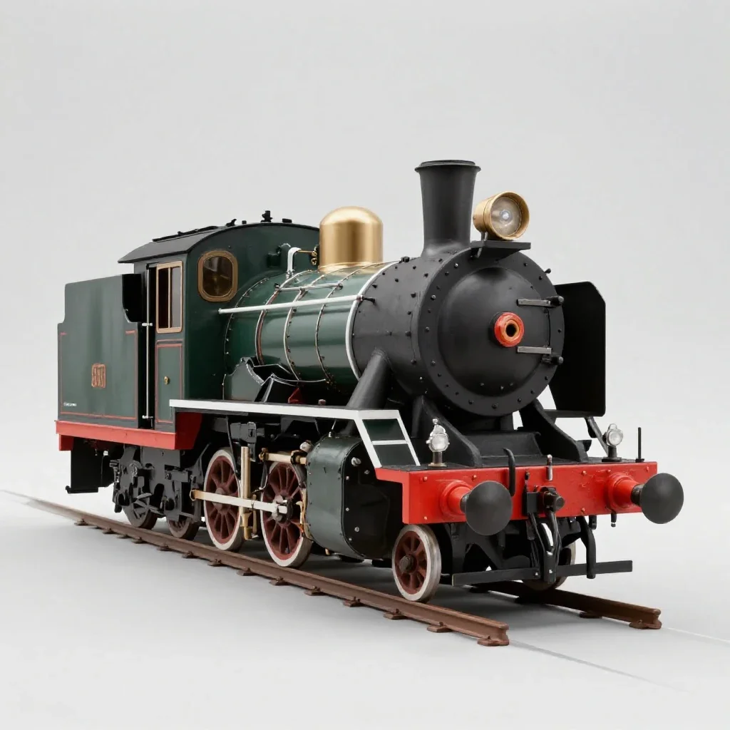 Steam locomotive isolated on a white background