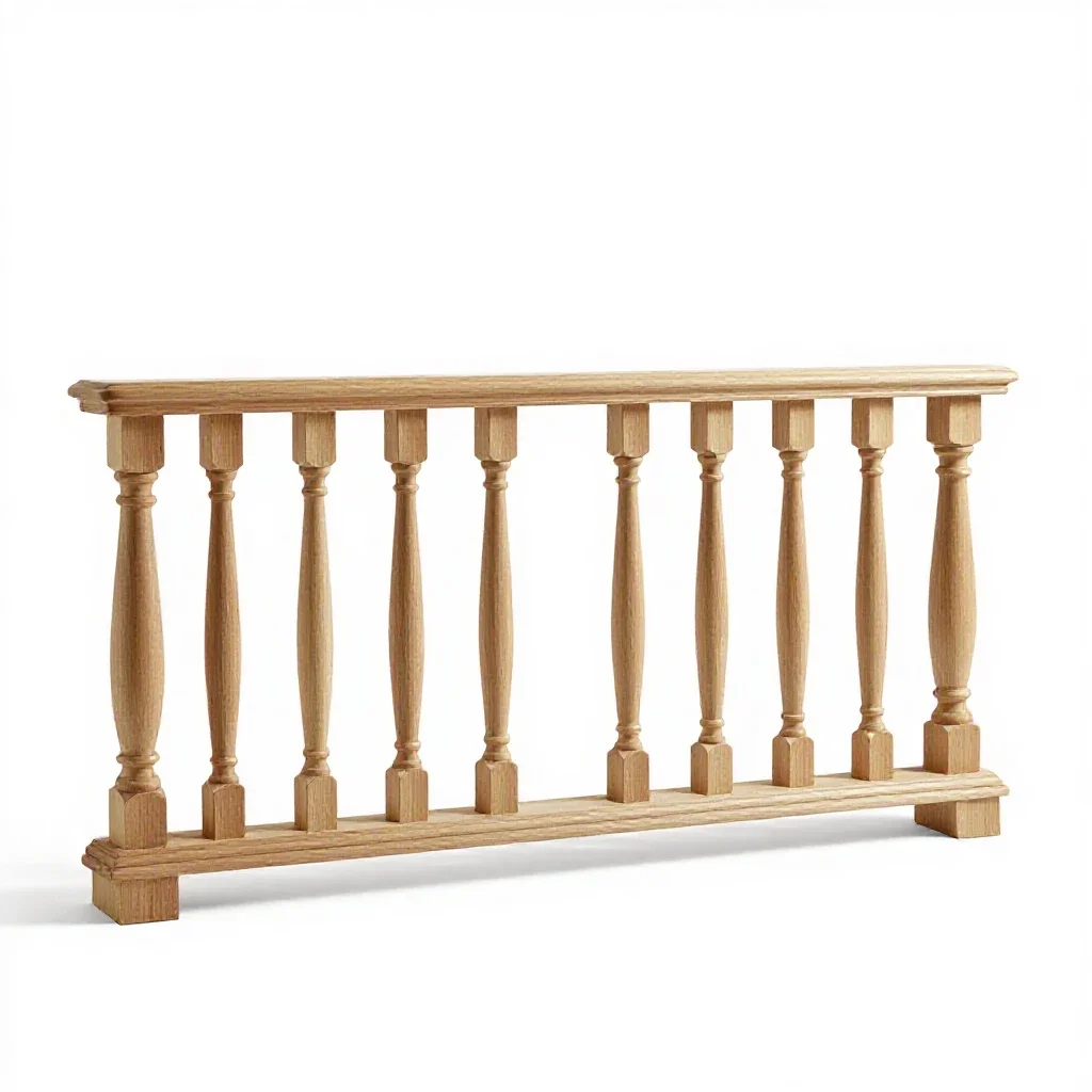 Balcony balustrade isolated on a white background
