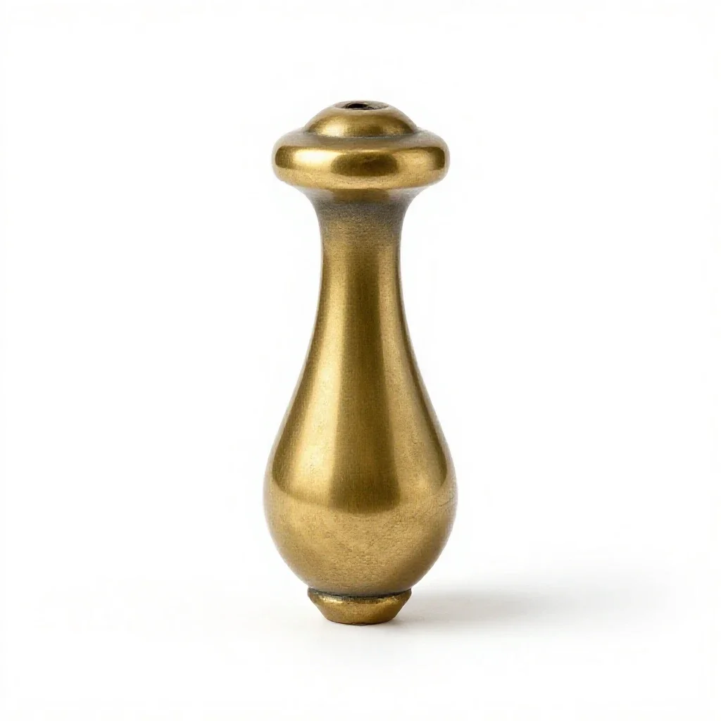 Brass door knocker isolated on a white background