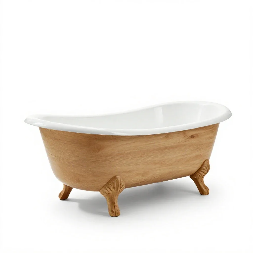 Claw-foot bathtub isolated on a white background
