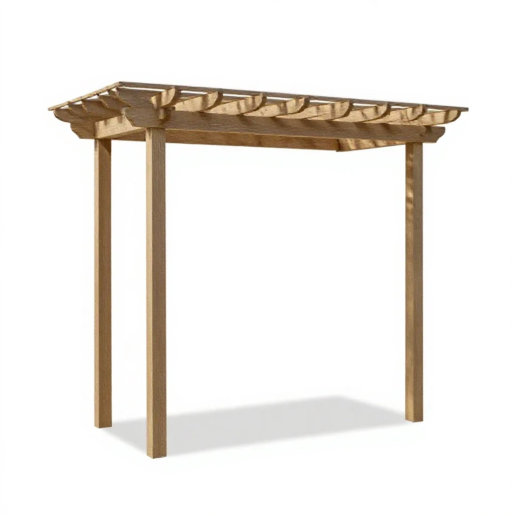 Garden pergola frame isolated on a white background