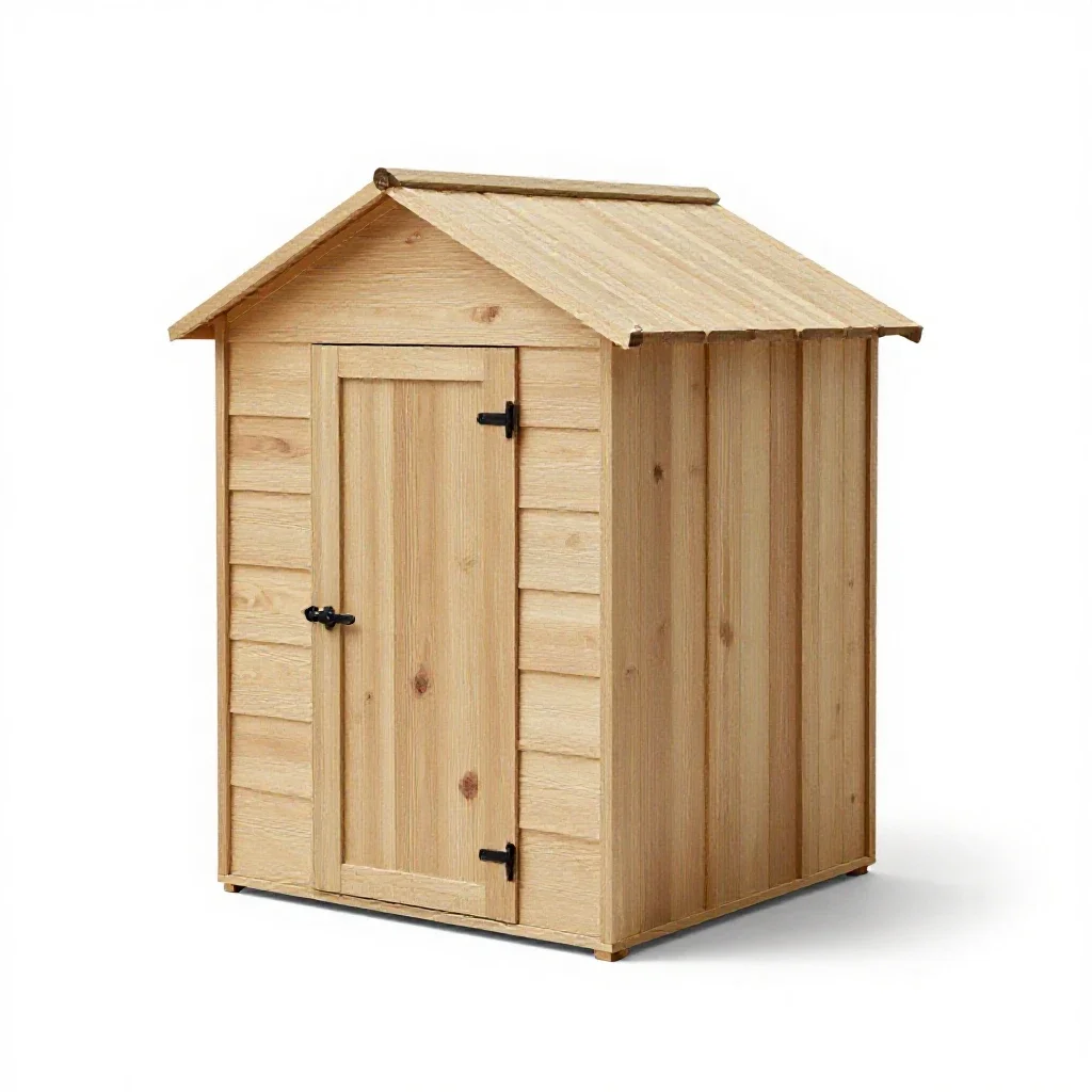 Garden shed isolated on a white background