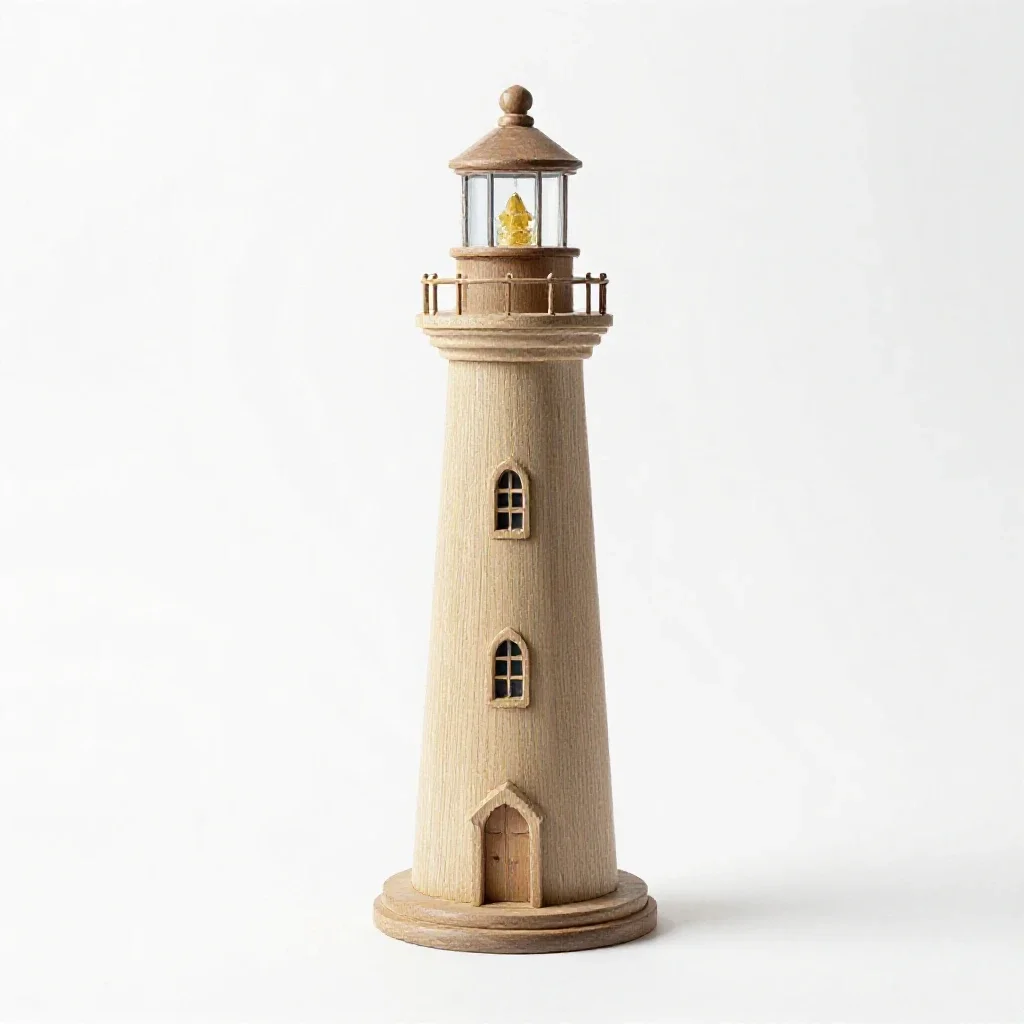 Lighthouse model isolated on a white background