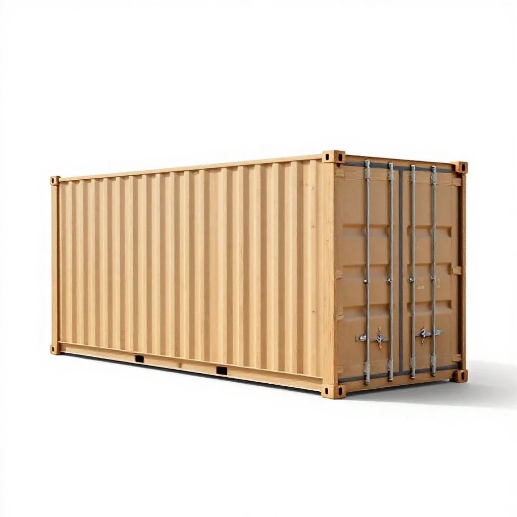 Shipping container home module isolated on a white background