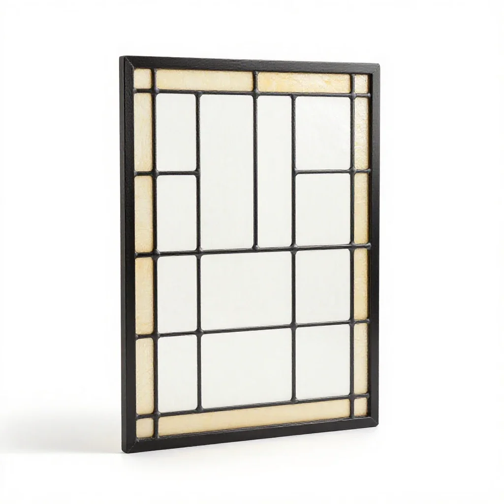 Stained glass panel isolated on a white background