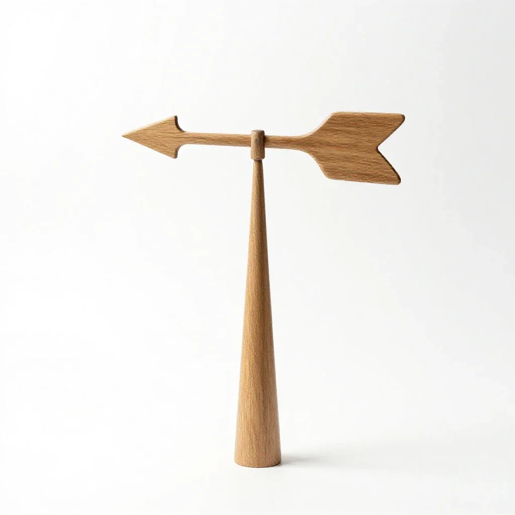 Weather vane isolated on a white background