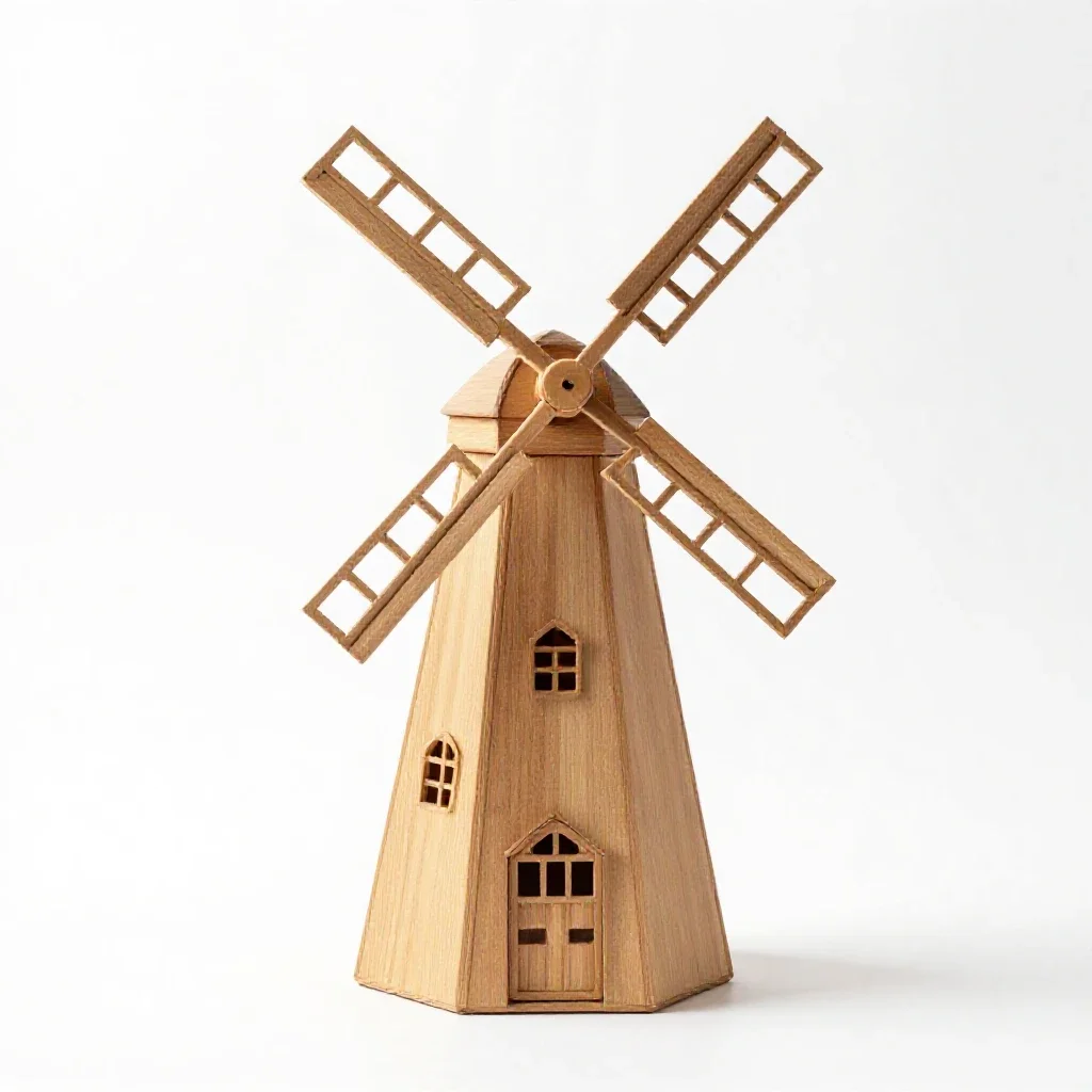 Windmill model isolated on a white background