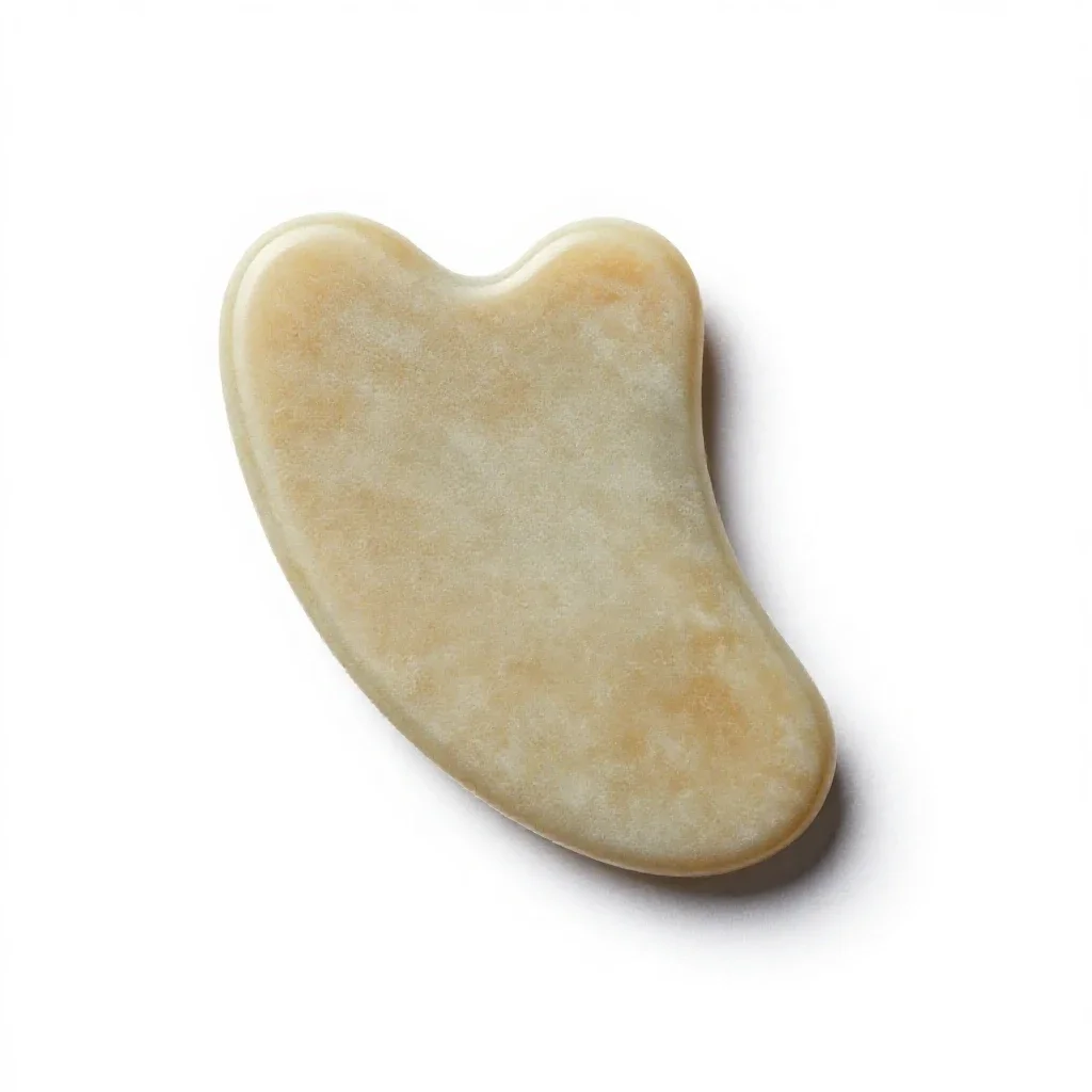 Gua sha stone isolated on a white background