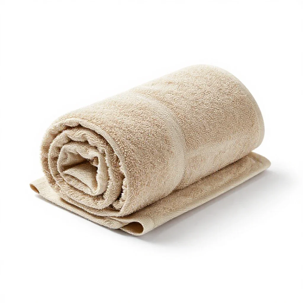 Hot towel rolled isolated on a white background