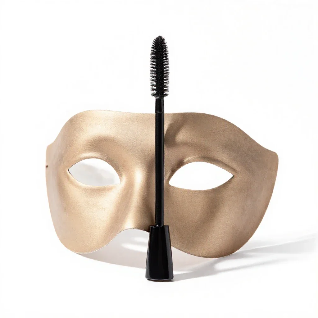 Mascara wand isolated on a white background