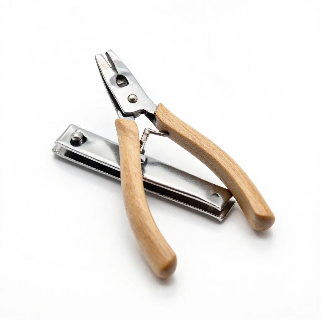 Nail clipper set isolated on a white background