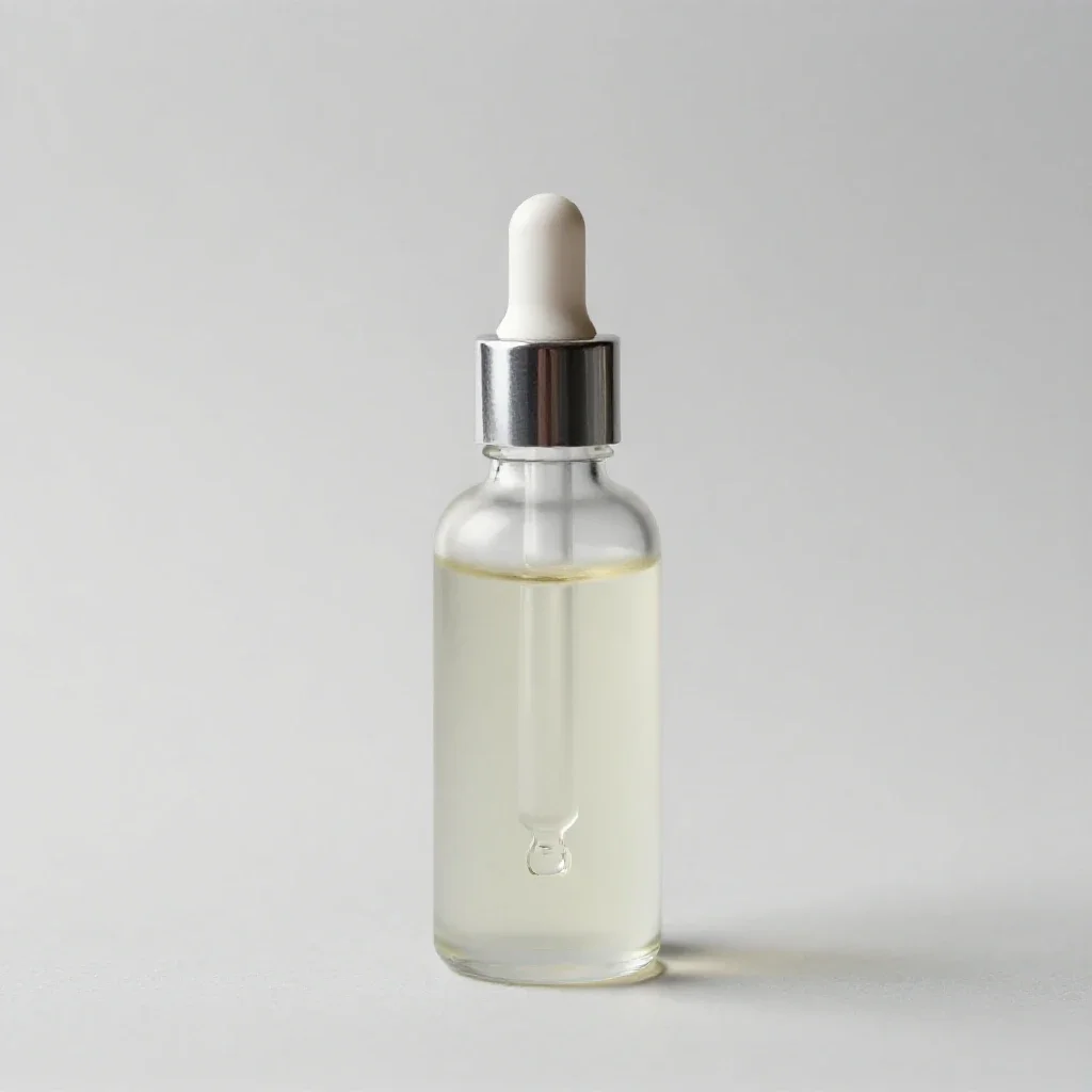 Set of glass dropper serums isolated on a white background