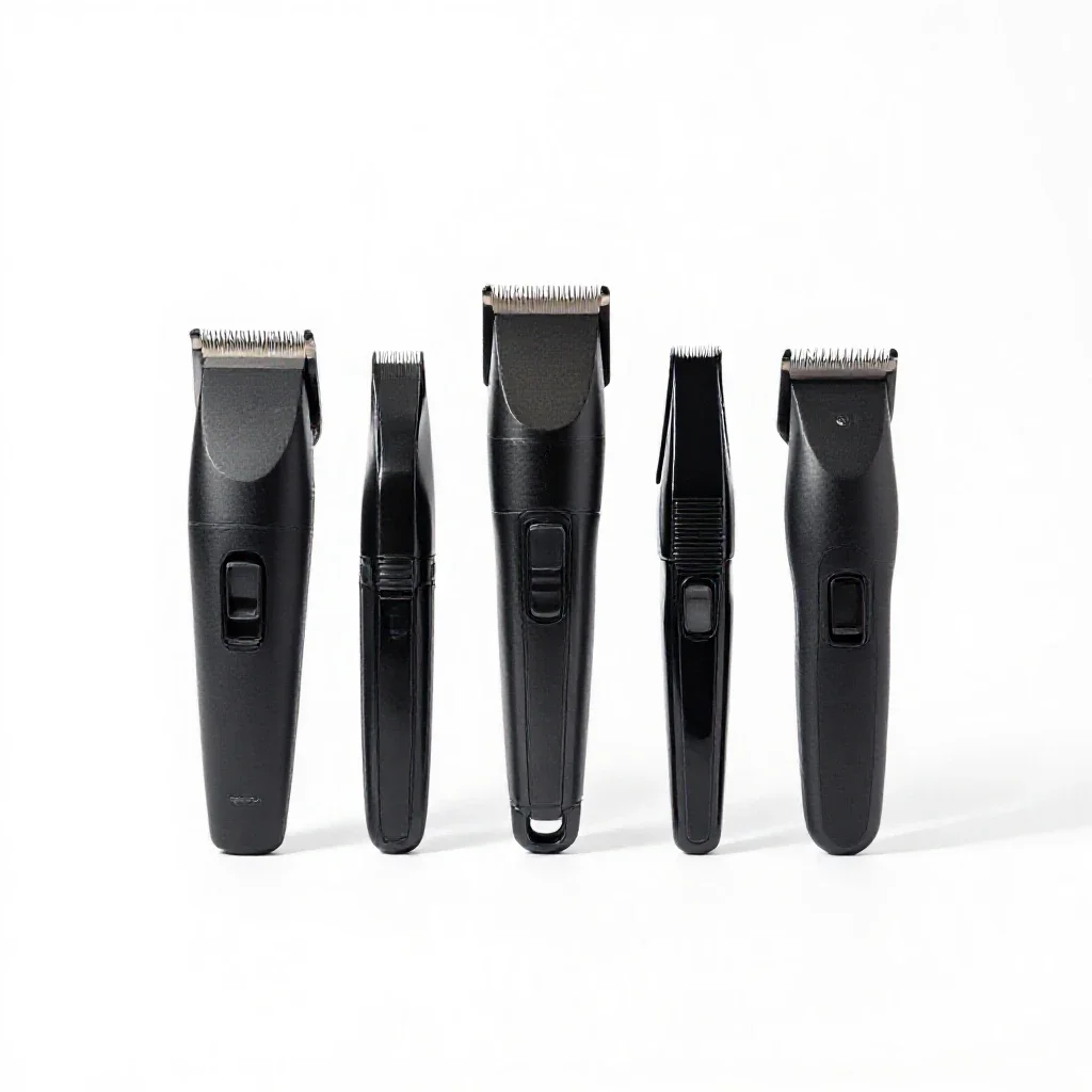 Set of hair clippers isolated on a white background