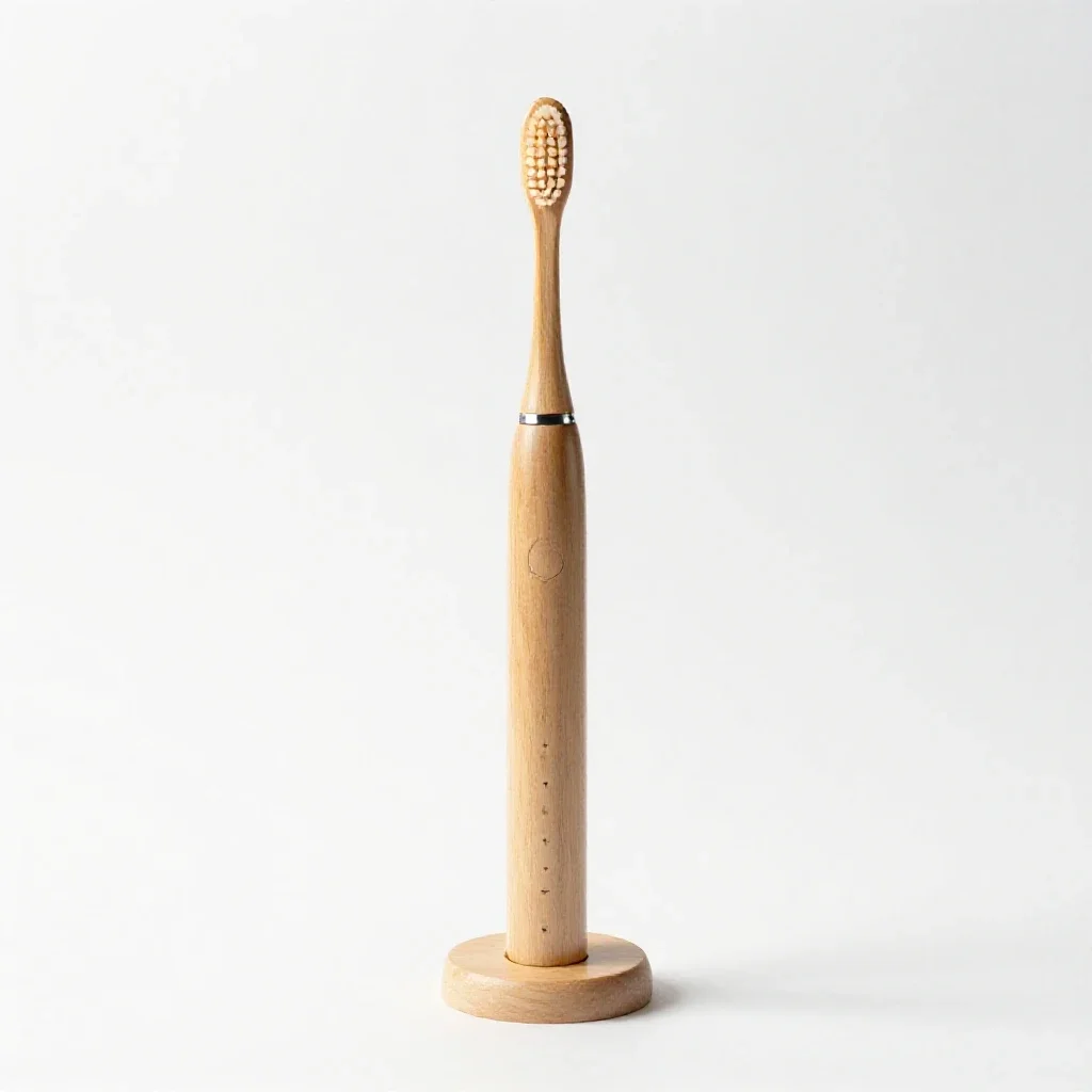 Electric toothbrush on a stand isolated on a white background