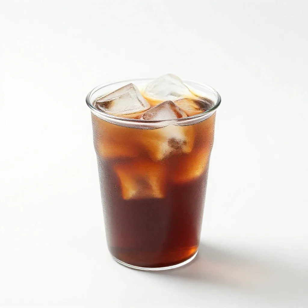Cold brew over ice isolated on a white background