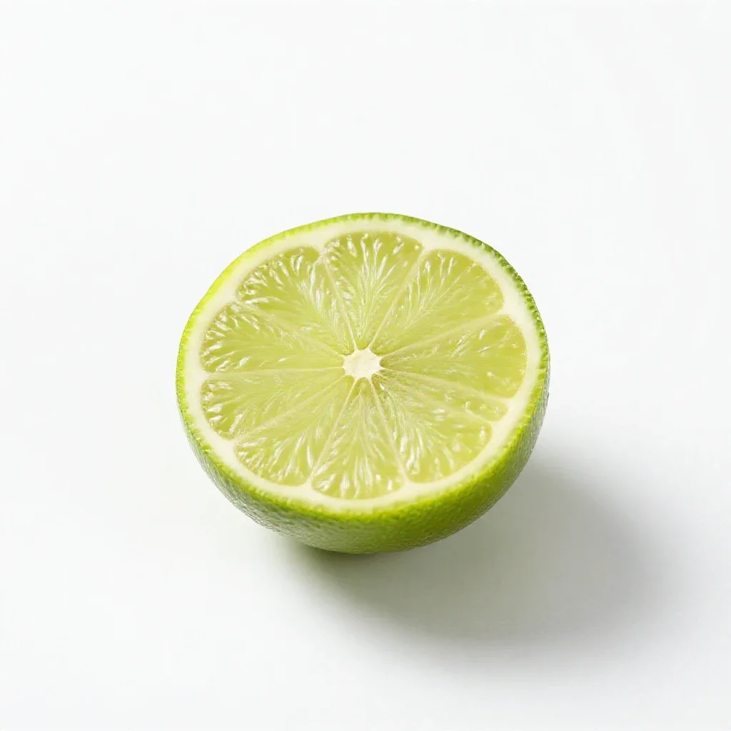 Ginger beer with lime isolated on a white background