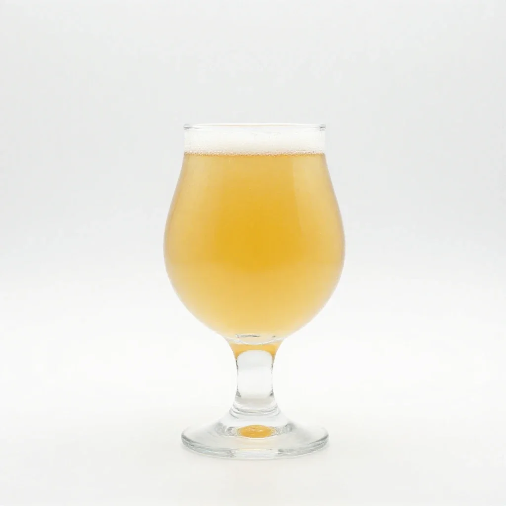 Hazy pale ale in a tulip glass isolated on a white background