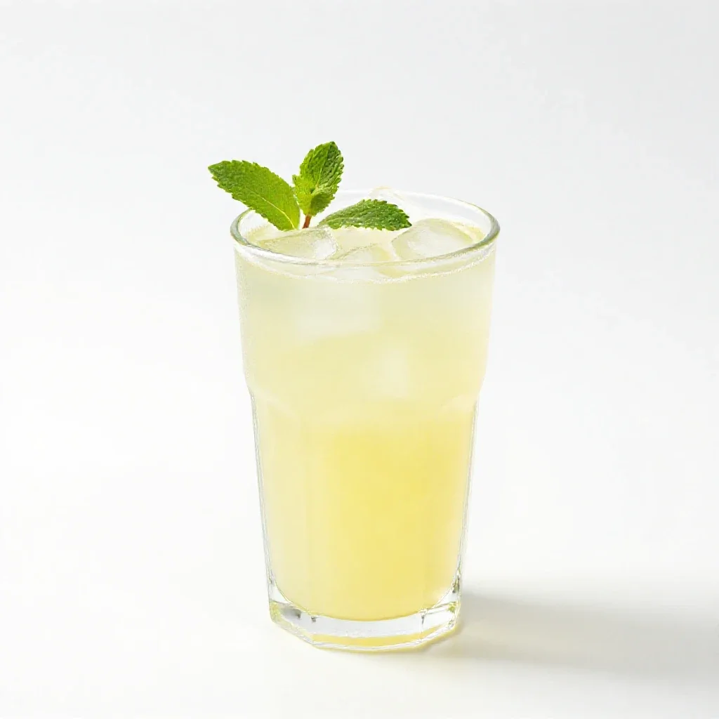 Lemonade with mint isolated on a white background