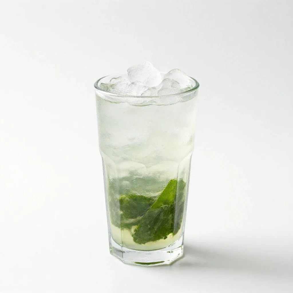 Mojito with crushed ice isolated on a white background